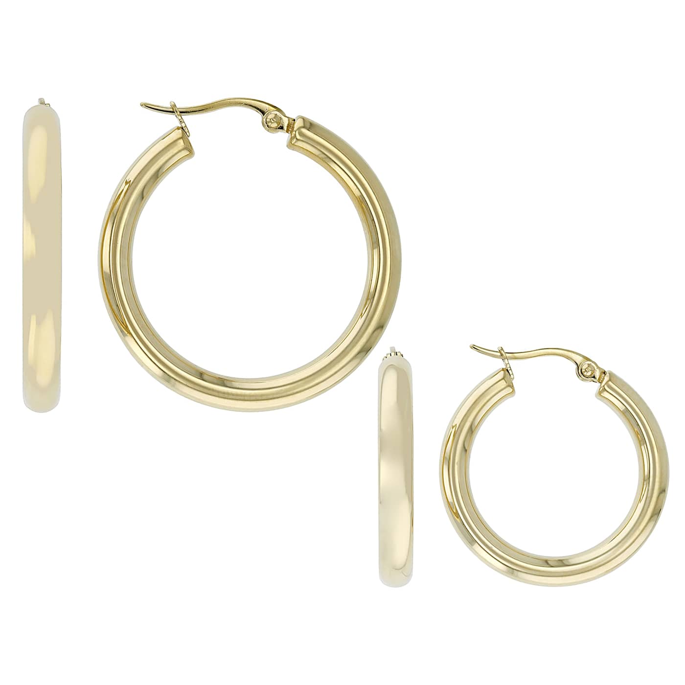 Hoop Earring Set Of 2 In Gold-Tone